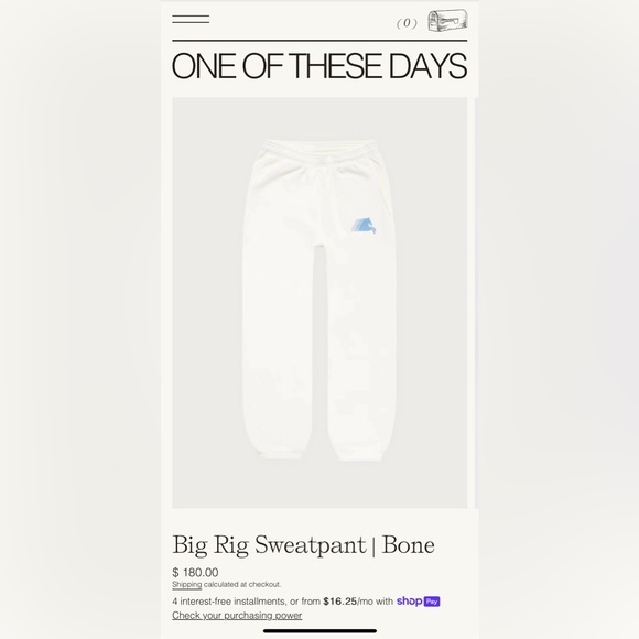 NEW One of these Days Pegasus Heavyweight Cotton Sweatpants Joggers USA Made M/L - Picture 14 of 15